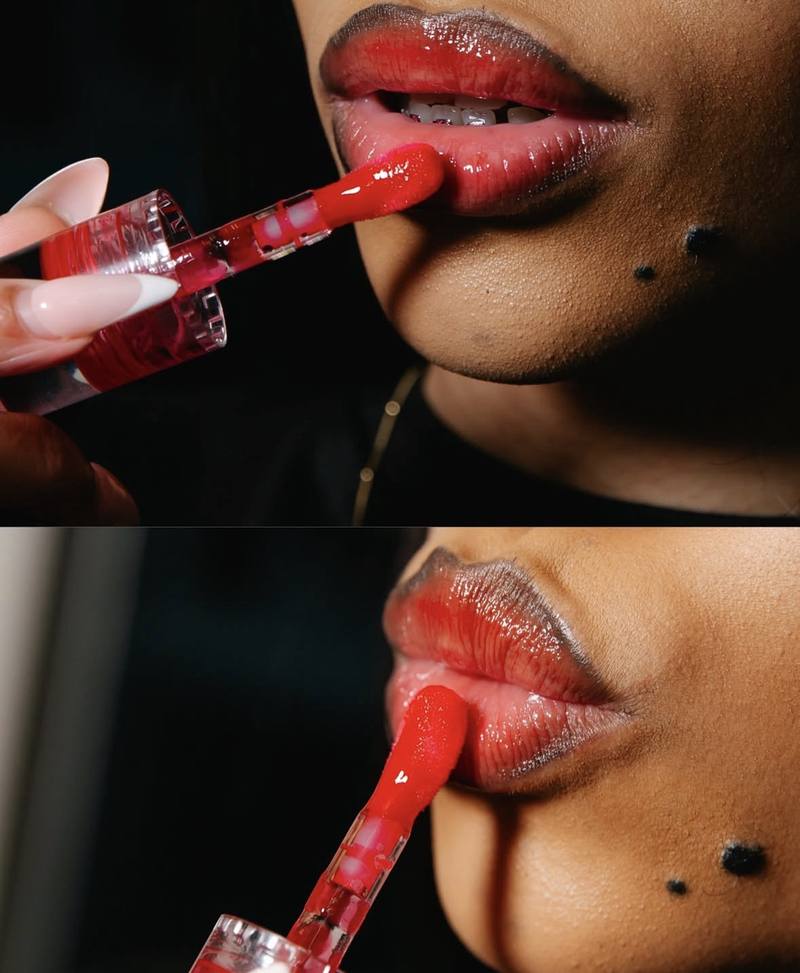 Applying Love Bite gloss